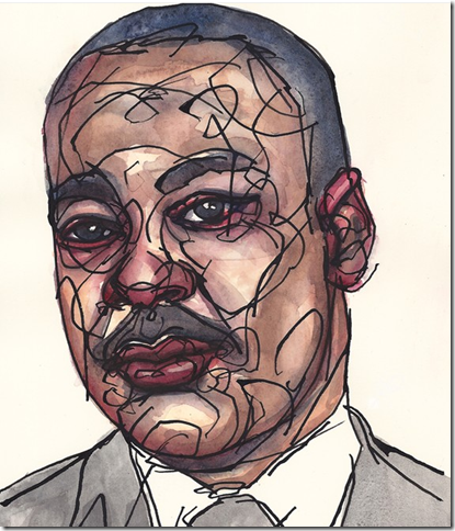 mlk watercolor painting dream