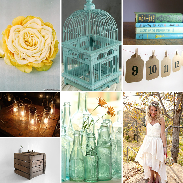 Teal seems to be really hot this season I love the rustic ideas in this 