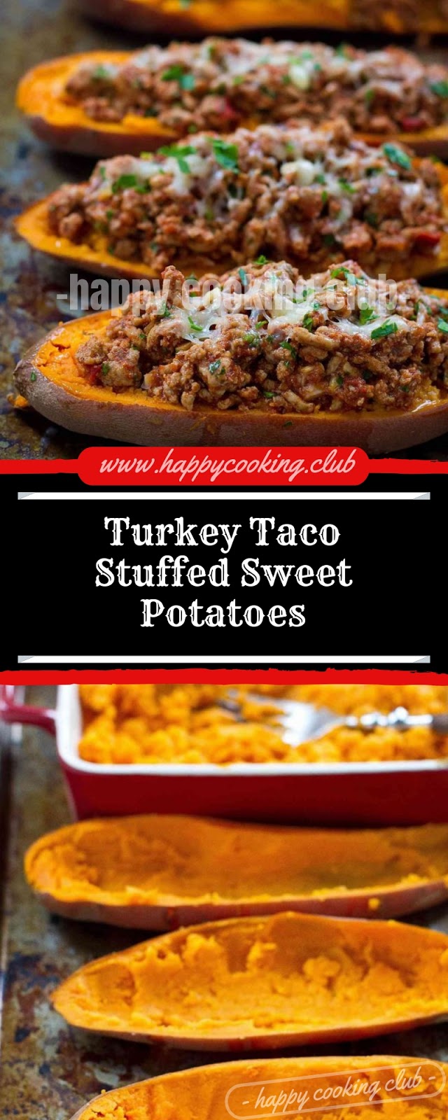 Turkey Taco Stuffed Sweet Potatoes