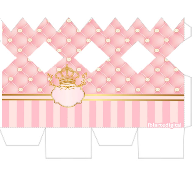 Golden Crown in Pink: Free Printable Boxes.