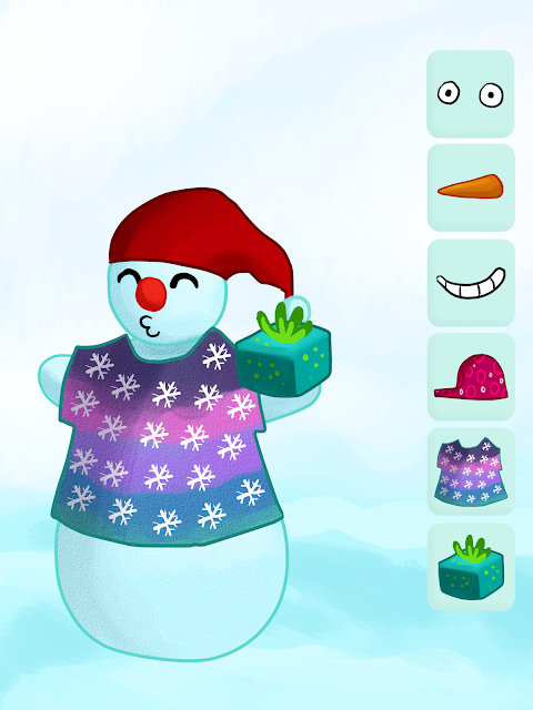 A screenshot of the free mobile game: Make a Little Snowman / Ruudunkaappauskuva ilmaisesta mobiilipelistä: Tee pieni lumiukko