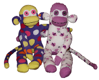 win cute sock monkeys