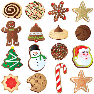 クリスマス飾りのビスケット christmas ornaments biscuits vector イラスト素材