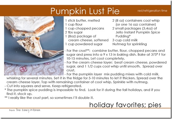 pumpkin lust pie