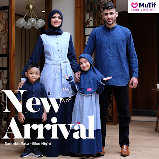 Koleksi Sarimbit  Family Mutif  Ratu Blue Night