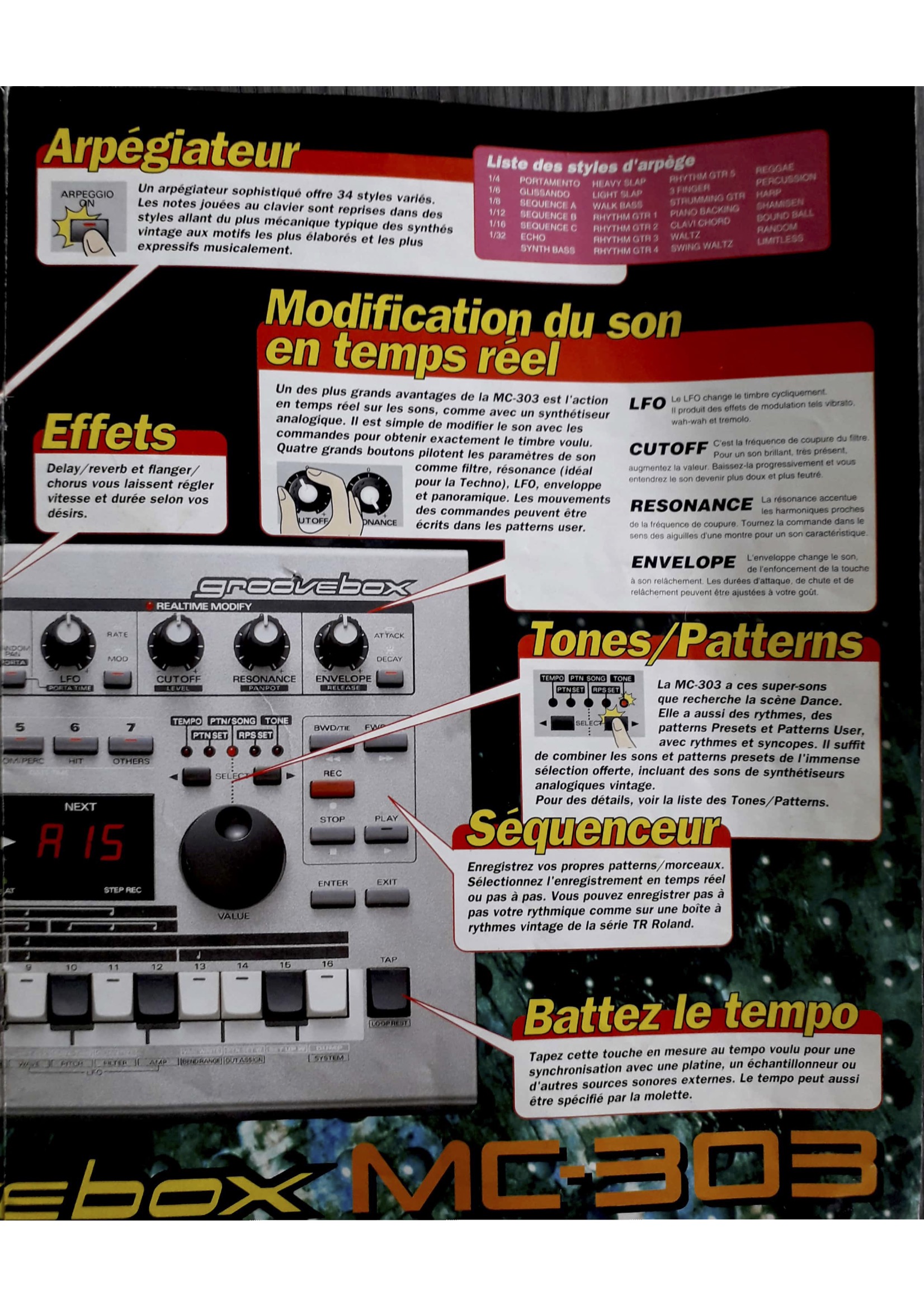 MATRIXSYNTH: French Roland Dance Gear Brochure Featuring the MC 