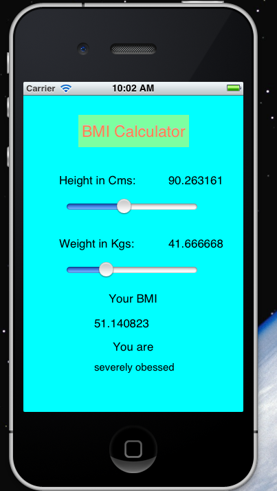 Ios Bricks Bmi Body Mass Index Calculator