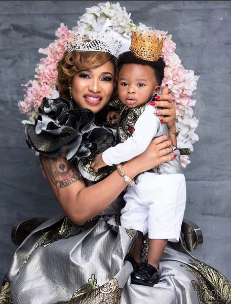 E NEWS! Tonto Dikeh Releases Son’s Birthday Photos Showing His Face For The First Time