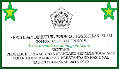 Prosedur Operasional Standar UAMBN Tahun Pelajaran 2018/2019