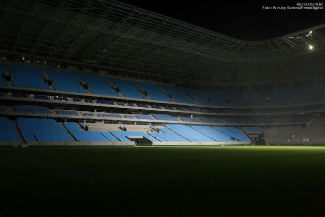 Grêmio Arena perto da inauguração