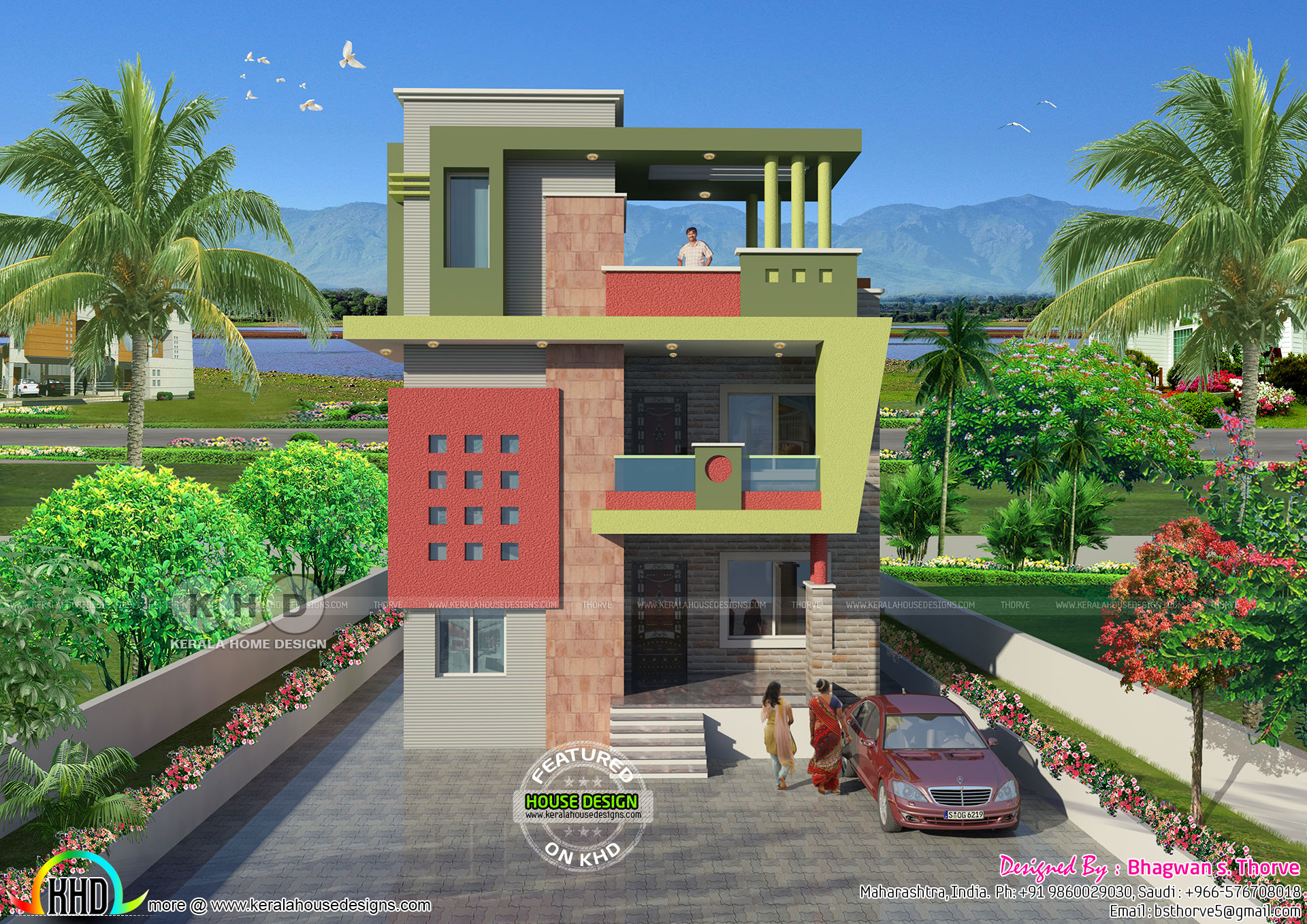  North  Indian  Duplex house  plan  Kerala home  design and 