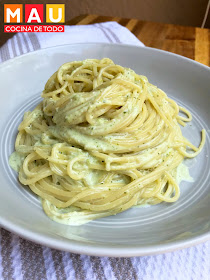 fetucinne verde espagueti poblano receta facil rapido