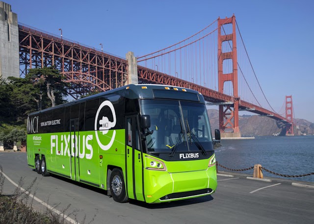 MCI entregó un bus totalmente eléctrico a FlixBus en Estados Unidos