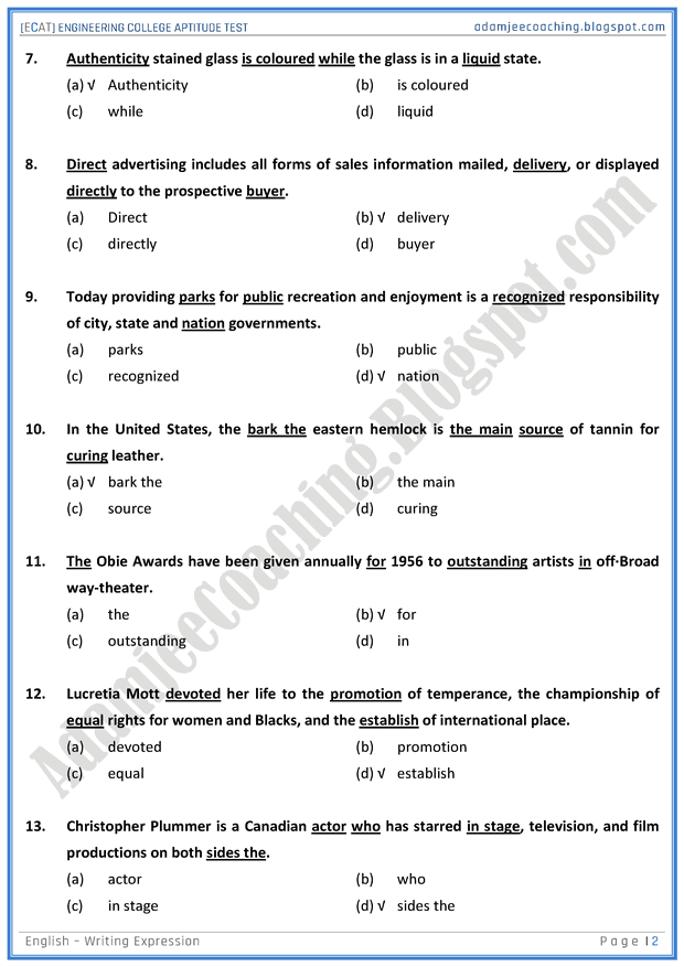 ecat-english-writing-expression-mcqs-for-engineering-college-entry-test