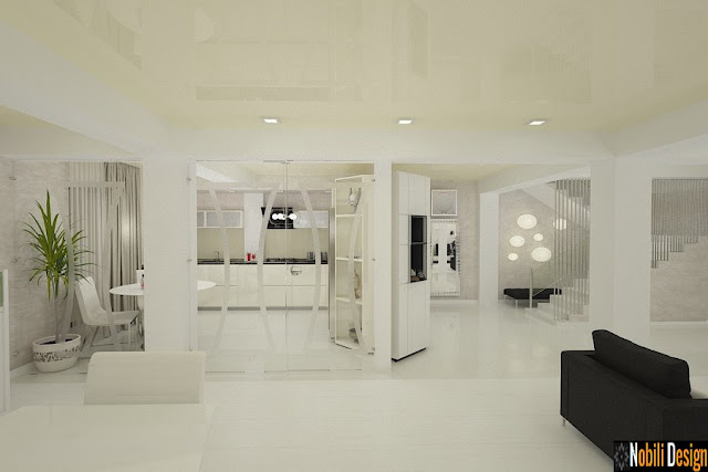 Design interior living modern open space - Amenajari interioare case in Constanta