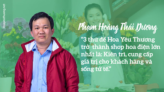 Phạm Hoàng Thái Dương chủ shop Hoa Yêu Thương 