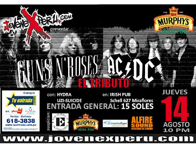 Tributo a Guns 'N Roses y AC/DC en Lima