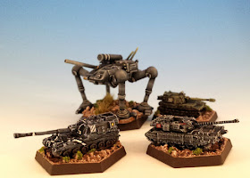 Painted Tracked Vehicles for Battletech