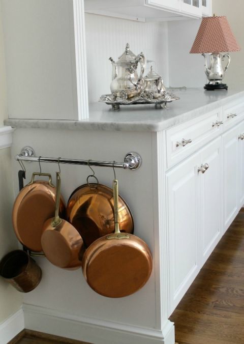 organization pots cupboard