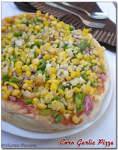 Corn Garlic Pizza