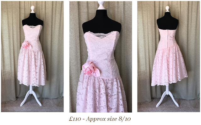 baby pink lace vintage prom dress size 8 form Vintage lane bridal in Bolton 