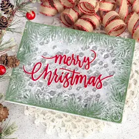 Sunny Studio Stamps: Christmas Garland Frame Dies Christmas Shaker Card by Angelica Conrad