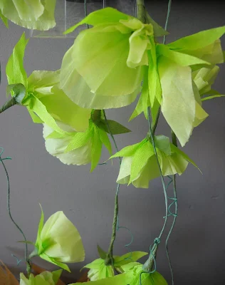 crepe paper sweet peas