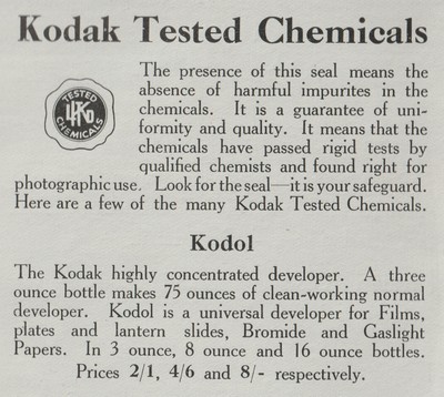 Kodak Photographic Chemicals