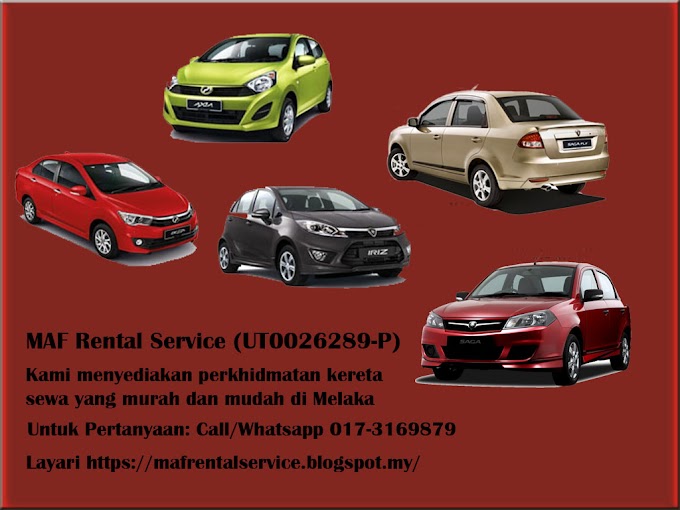 Perkhidmatan Sewa Kereta Fuad Car Rental di Melaka dan Ayer Keroh