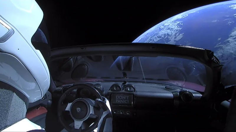 Breathtaking Pictures Of Tesla Car Flying Through Space