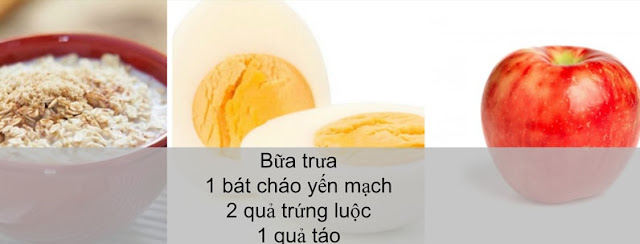 thực đơn yến mạch buổi trưa