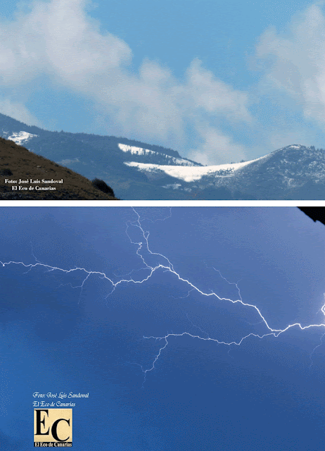 Nieve y tormenta eléctrica Gran Canaria 18 marzo