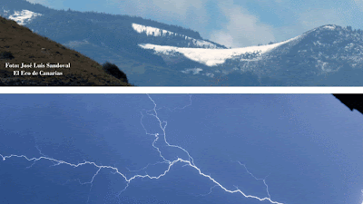 Nieve y tormenta eléctrica Gran Canaria 18 marzo