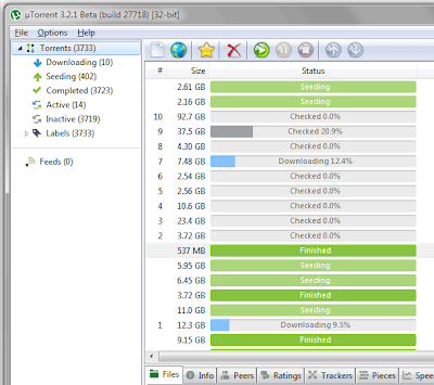 Latest uTorrent 3.2.1 Screenshot