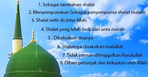 Manfaat Tata cara Bacaan Doa Niat Sholat Sunnah Witir 1 