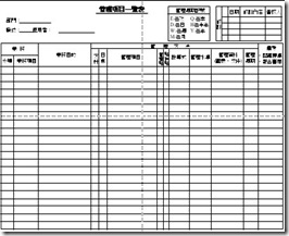管理項目一覽表