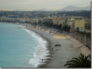Looking along the Nice harbour, this is one of the most beautiful points in the race