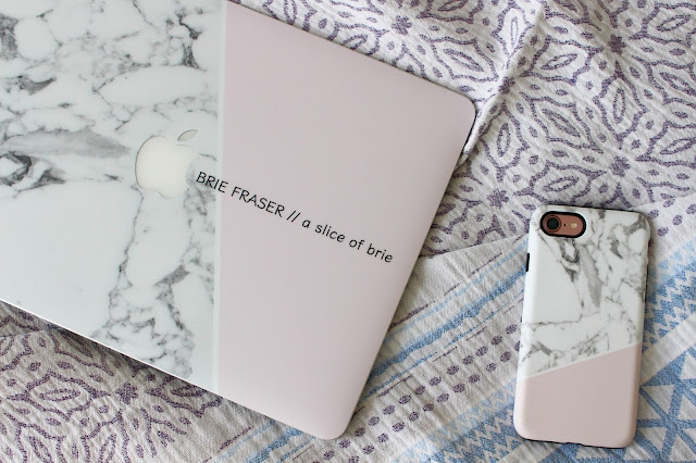 marble and pink phone case