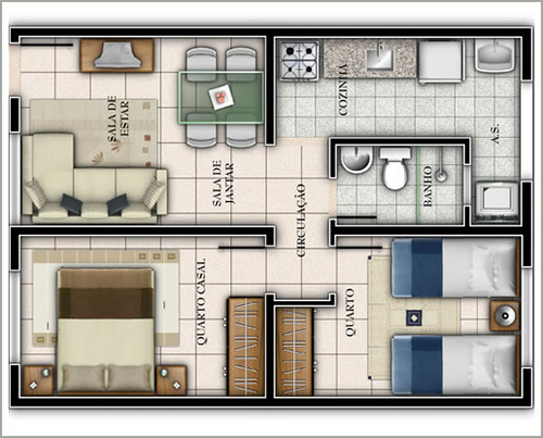 projetos de casas populares gratis - 5 modelos de plantas de casas populares Tudo Construção