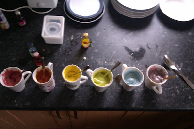 Making Rainbow Cake