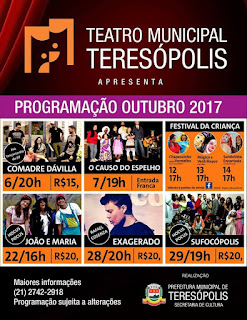 Programação de outubro de 2017 - Teatro Municipal de Teresópolis