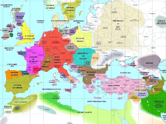 Europe Map 1000 Ad