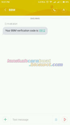 kode verifikasi bbm