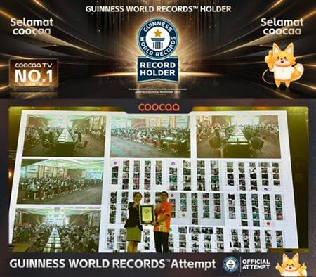 coocaa TV Raih Guinness World Records Kategori  Jumlah Orang Terbanyak Membuka Kotak Produk secara Virtual