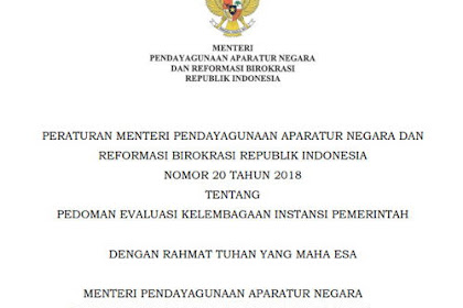 Permenpan Nomor 20 Tahun 2018