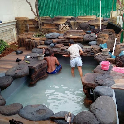 Kolam tebing - garden style