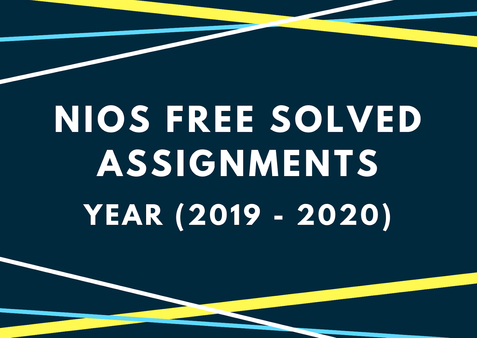 tutor marked assignment nios solved 2019 20 answers