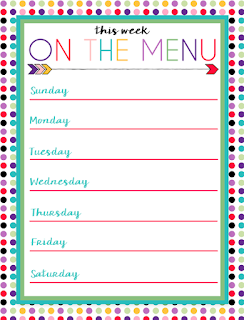 Free Printable Menus: Three Designs | Perfect to laminate and use with dry erase for a weekly menu plan.