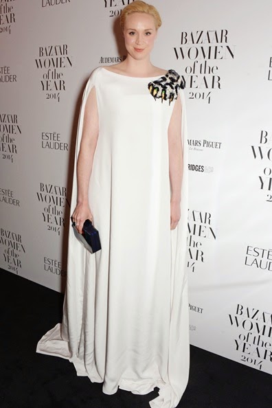 Gwendoline Christie attends the Harpers Bazaar Women of the Year awards