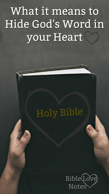 Psalm 119 encourages us to "hide God's Word in our hearts." But what does this mean and how do we do it. This 1-minute devotion addresses this concept.